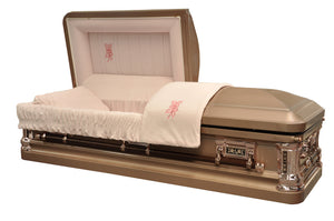 ROSE DELUXE metal funeral casket