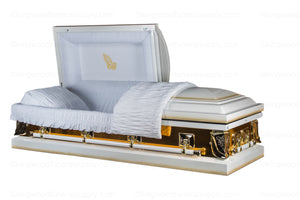 MIRROR GOLD metal funeral casket