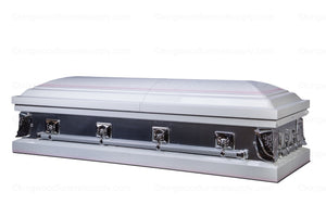 MIRROR ROSE metal funeral casket