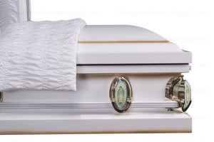 OUR LADY metal funeral casket