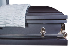 SHEPHERD BLUE metal funeral casket